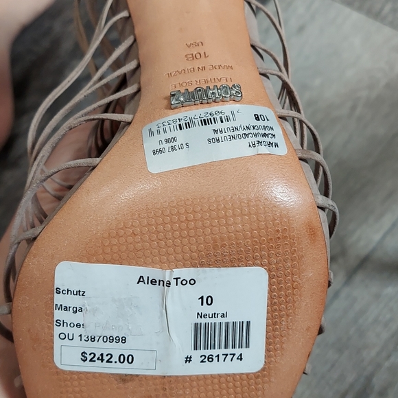 Schultz nude strappy heels style Alene size 10 - Picture 5 of 7